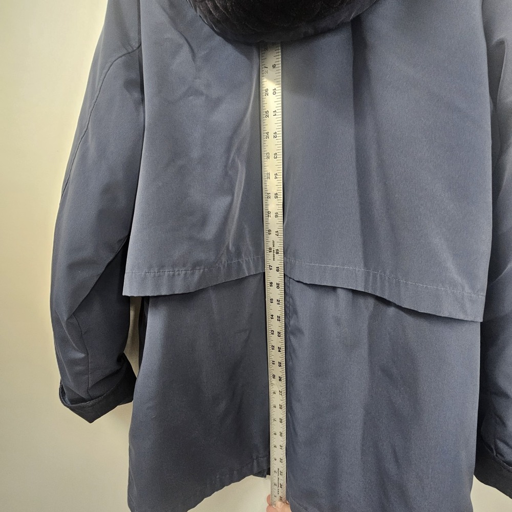 iNautica Women's Size Large Navy Blue Water-resistant Hooded Parka Coat Jacket - Picture 4 of 7